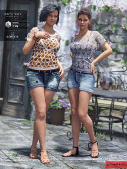 45033 服装纹理 Boho Short Outfit Textures