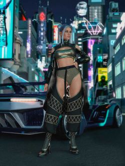 86579 服装 Cyber Killer W dForce Outfit for Genesis 8.1 Female