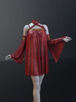 93288 服装 性感 dForce MKTG HongXiu Dress Outfit for Genesis 9, 8.1 and 8 Female