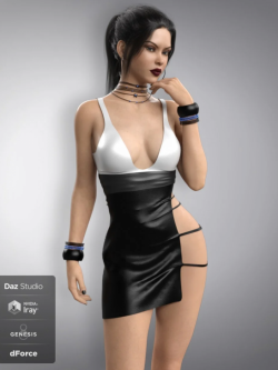 69733 服装  性感 dForce Sassy Girl Outfit for Genesis 8 Female(s)