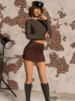 64457 服装 dForce Twiggy Outfit for Genesis 8 Female(s)