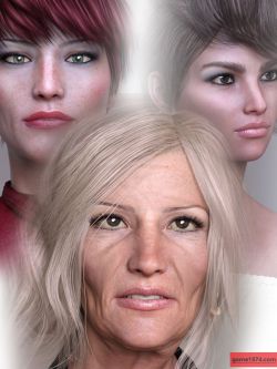 58611 人物 母女 Mother and Daughters HD for Genesis 8 Female