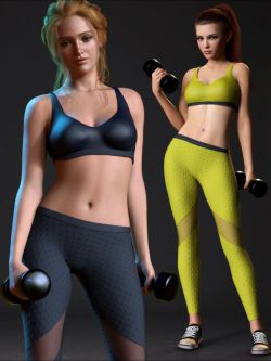 89156 健身服装  Keep Fit Outfit Set for Genesis 8, 8.1, and 9