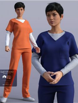 47647 服装 女囚服  H&C Prisoner Clothing for Genesis 3 Female