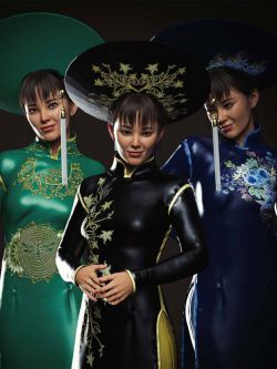 83916 服装 纹理 dForce Clara Vietnamese Princess Outfit Textures