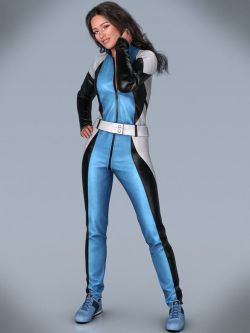93227 服装  皮革连身裤 Leather Jumpsuit Outfit for Genesis 9