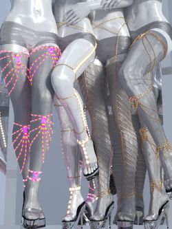 83171 服装 腿链 Leg Chains 3 for Genesis 3 and 8 Females