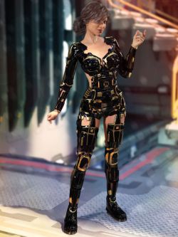 87032 服装 科幻 Cyber Guardian Outfit for Genesis 8 and 8.1 Females