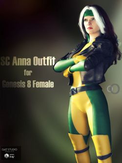 142687 服装 超级英雄 SC Anna Outfit for Genesis 8 Female