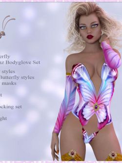 117947 服装 贴身纹理 A#1 Lady Butterfly Bodyglove Set