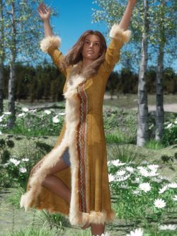 83767 服装 dForce Chelsea Coat for Genesis 8 and 8.1 Females