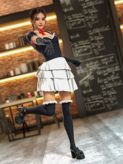 93230 服装 女仆 dForce Elegant Maid Uniform for Genesis 9
