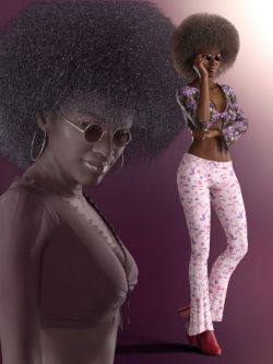 83497 头发和服装  Groovy Lady dForce Hair and Clothing for Genesis 8 and...