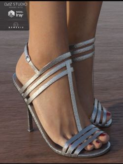 22940 鞋子 Strappy Sandal Heels for Genesis 3 Female