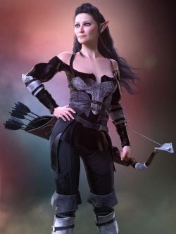 87256 精灵游侠服装  Elf Ranger Outfit for Genesis 8 and 8.1 Females