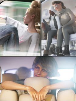 83577 姿态 汽车内姿态 Road Trip Poses for Genesis 8 Female