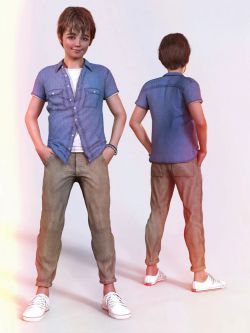 87884 服装 dForce Nelson Clothing for Genesis 8 Males