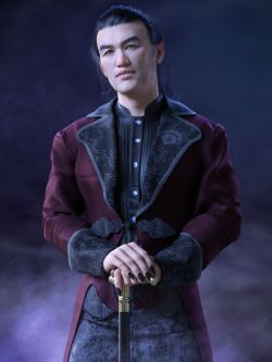 86348 服装 dForce Victorian Vampire Outfit for Genesis 8 and 8.1 Males