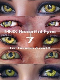 84599 琥珀色的眼睛 MMX Beautiful Eyes 7 for Genesis 3, 8, and 8.1