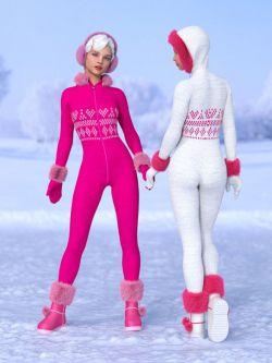 85242 服装 冬季 dForce Lali's Winter Love Outfit for Genesis 8 and 8.1 Females