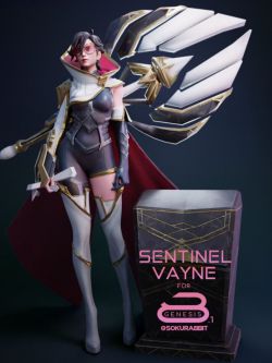 人物 Sentinel Vayne For Genesis 8 and 8.1 Female