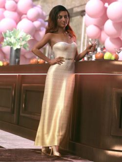 69065 服装 晚礼服 dForce Gala Dress for Genesis 8 Female(s)