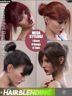 35843 头发 Topmodel Updo Hair and OOT Hairblending 2.0 for Genesis 3 Female