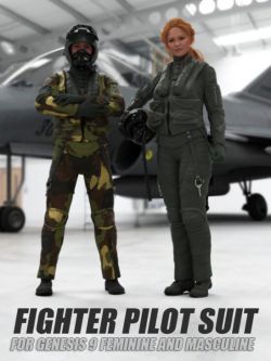 158846 男女飞行员套装 Fighter Pilot Suit for Genesis 9 Feminine & Masc...