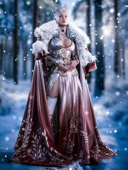 92832 雪花女王服装纹理 dForce Snowflake Queen Outfit Texture Add-On