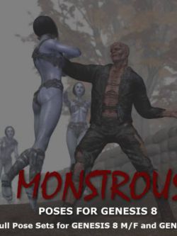 姿态 Monstrous Poses for Genesis 8 Male & Female