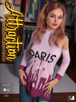 152990 服装 纹理 Attraction for dForce One Side Top for Genesis 8 Females